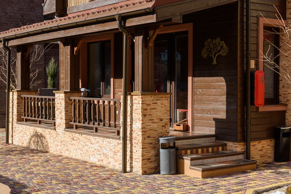 architectural house exterior natural materials