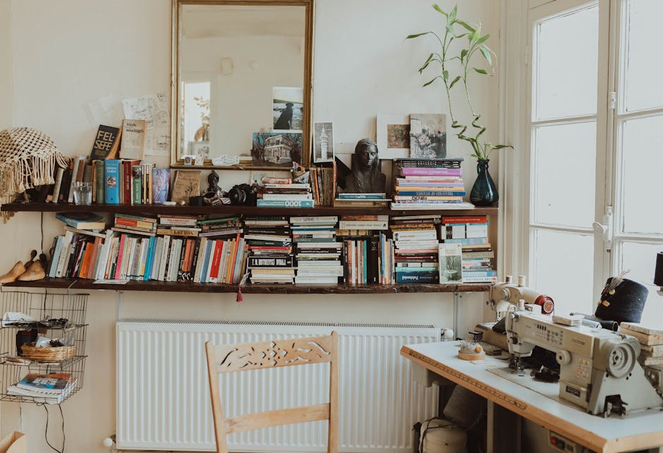modern home office space with craft details