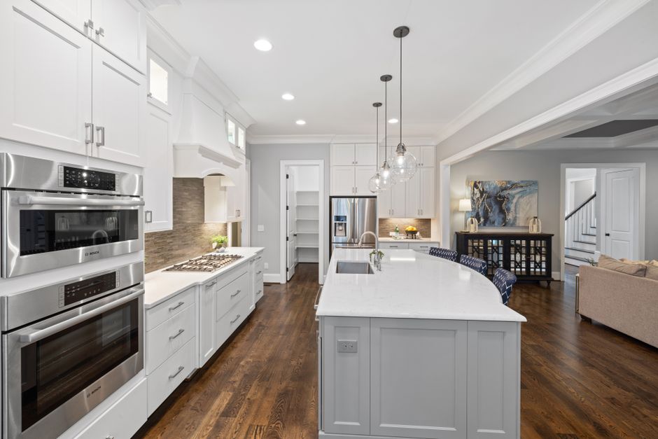 functional pantry with built-in shelves