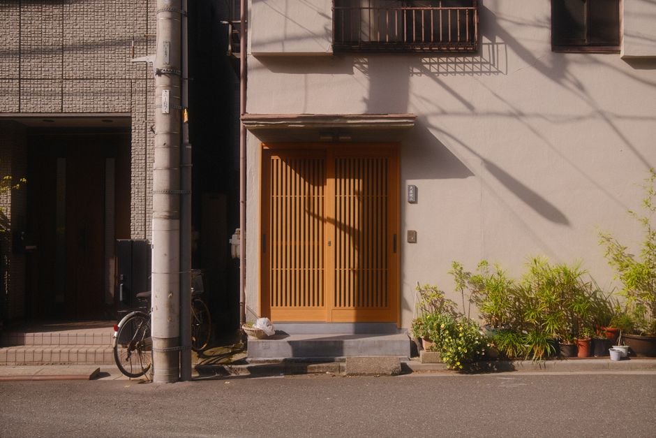 modern japanese genkan entrance with wooden interior design