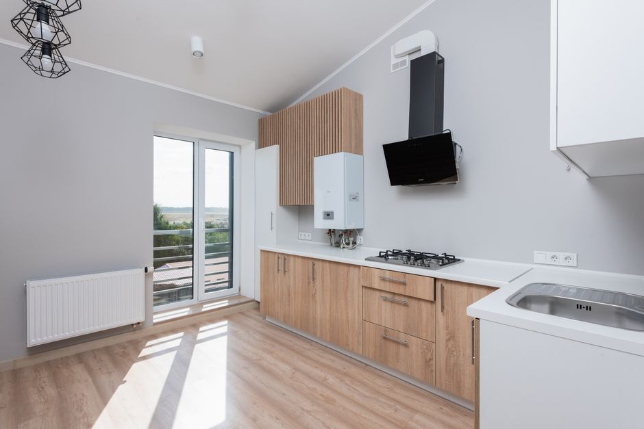 modern wood kitchen cabinet with minimalist design