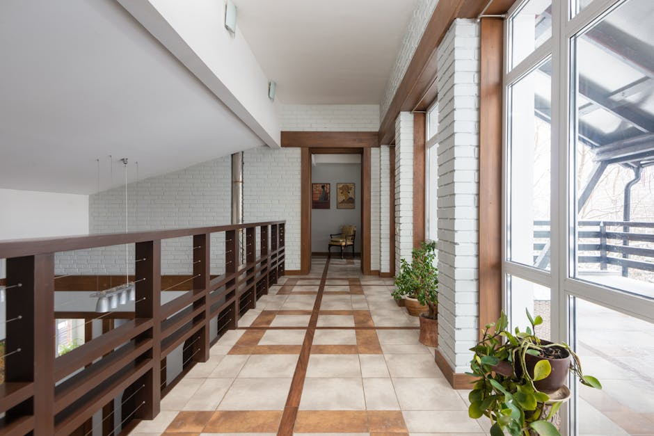 interior view of a house with natural lighting and wooden accents